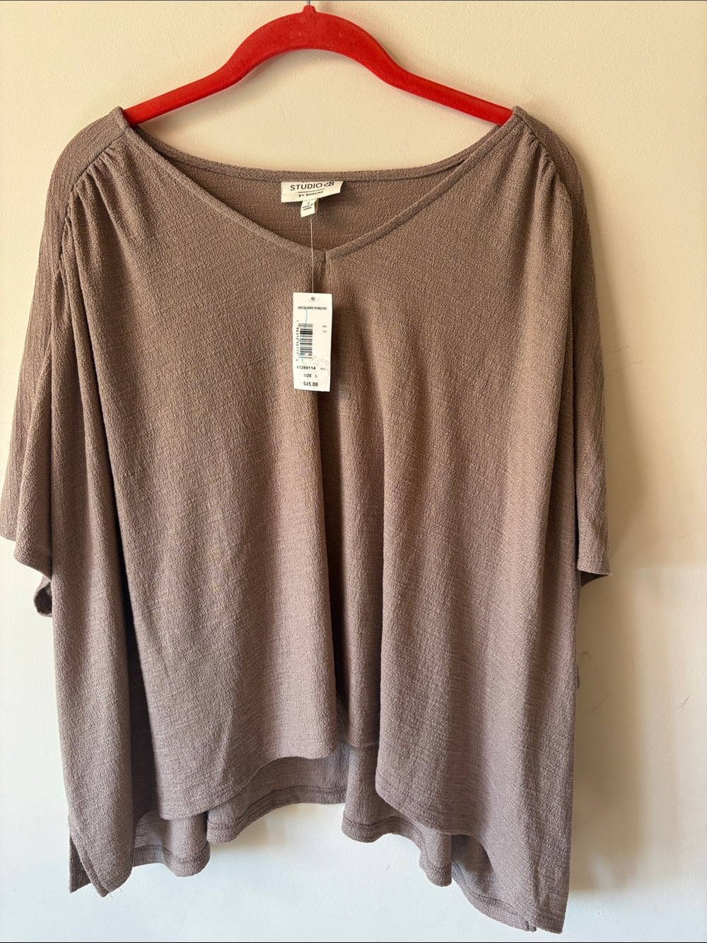 Studio Relaxed Taupe Knit Tunic Top
